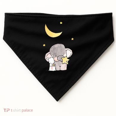 Cute Elephant Stars USA-Made Doggie Bandana