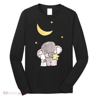 Cute Elephant Stars Long Sleeve Shirt
