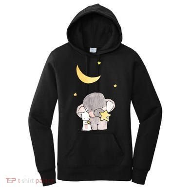Cute Elephant Stars Women's Hoodie