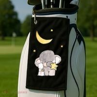 Cute Elephant Stars Golf Towel thumb 2