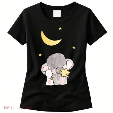 Cute Elephant Stars Women's T-Shirt