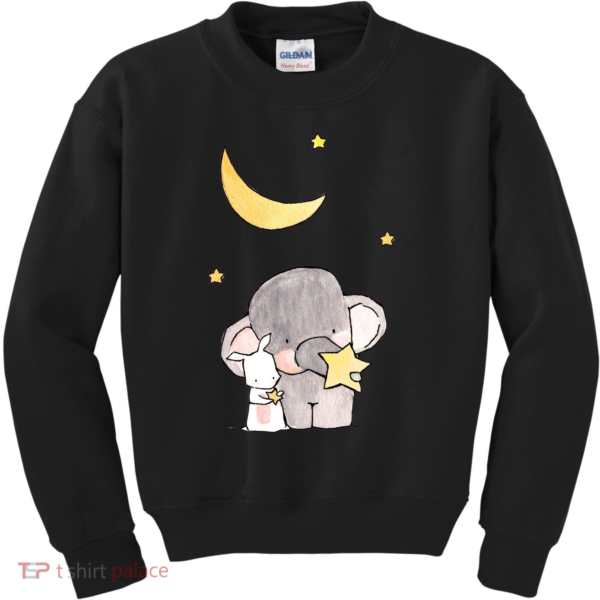 Cute Elephant Stars Kids Sweatshirt