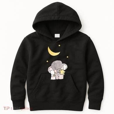 Cute Elephant Stars Kids Hoodie