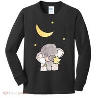 Cute Elephant Stars Kids Long Sleeve Shirt thumb 0