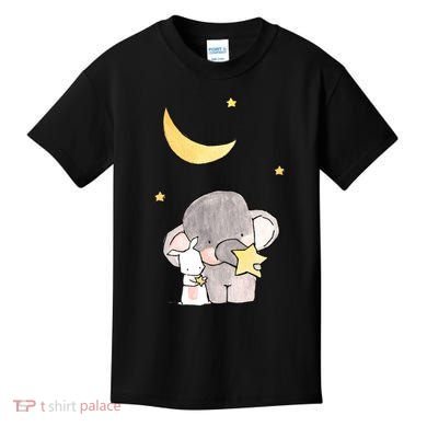Cute Elephant Stars Kids T-Shirt