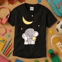 Cute Elephant Stars Kids T-Shirt thumb 3