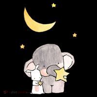 Cute Elephant Stars Kids T-Shirt thumb 4