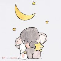 Cute Elephant Stars Garment-Dyed Sweatshirt thumb 2