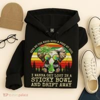 Cool Elephant Smoking Weed Bong Marijuana Cannabis Stoner Hoodie thumb 4