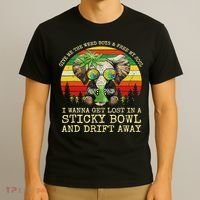 Cool Elephant Smoking Weed Bong Marijuana Cannabis Stoner T-Shirt thumb 3
