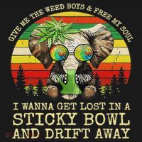 Cool Elephant Smoking Weed Bong Marijuana Cannabis Stoner Bucket Hat thumb 4
