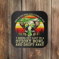 Cool Elephant Smoking Weed Bong Marijuana Cannabis Stoner Coaster thumb 0