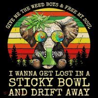 Cool Elephant Smoking Weed Bong Marijuana Cannabis Stoner Ornament thumb 1