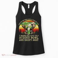 Cool Elephant Smoking Weed Bong Marijuana Cannabis Stoner Women's Tank Top thumb 0