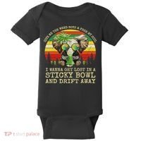 Cool Elephant Smoking Weed Bong Marijuana Cannabis Stoner Baby Bodysuit thumb 0