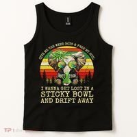 Cool Elephant Smoking Weed Bong Marijuana Cannabis Stoner Tank Top thumb 2