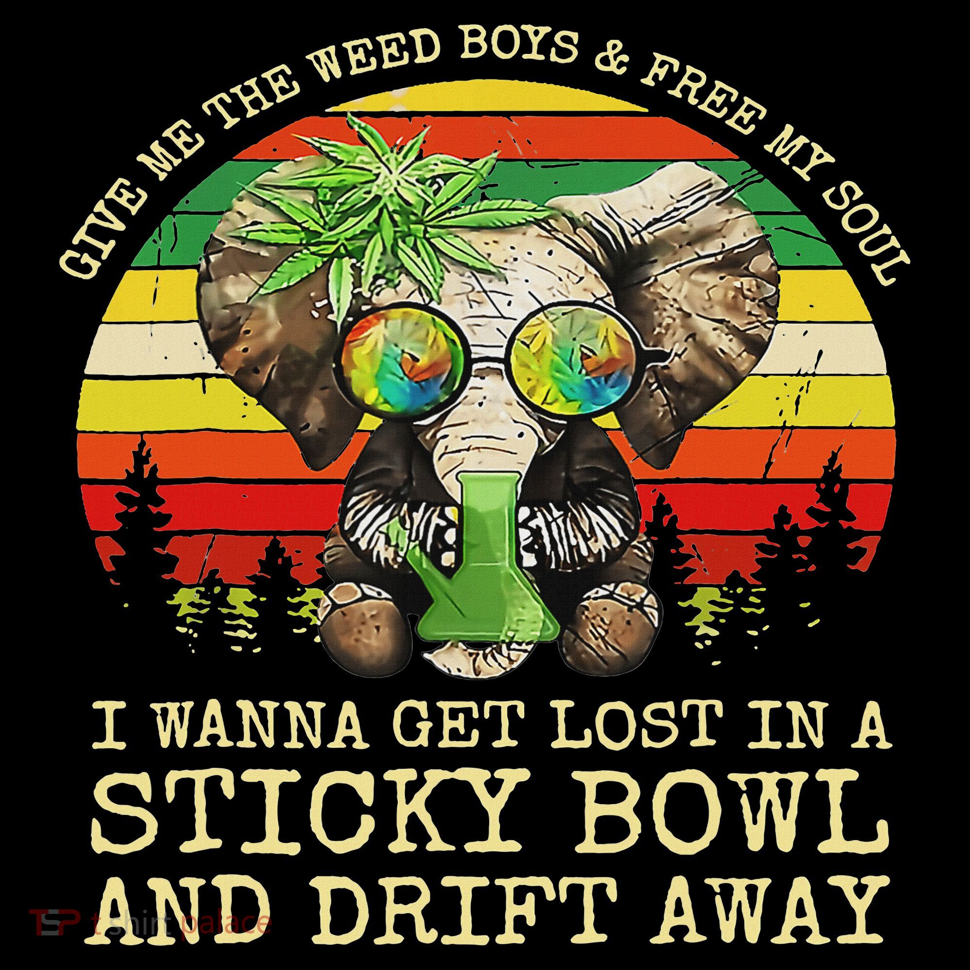 Cool Elephant Smoking Weed Bong Marijuana Cannabis Stoner Tank Top