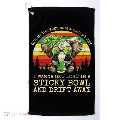 Cool Elephant Smoking Weed Bong Marijuana Cannabis Stoner Golf Towel