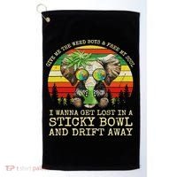 Cool Elephant Smoking Weed Bong Marijuana Cannabis Stoner Golf Towel thumb 0