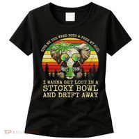 Cool Elephant Smoking Weed Bong Marijuana Cannabis Stoner Women's T-Shirt thumb 0
