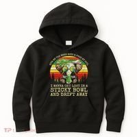 Cool Elephant Smoking Weed Bong Marijuana Cannabis Stoner Kids Hoodie thumb 0
