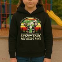 Cool Elephant Smoking Weed Bong Marijuana Cannabis Stoner Kids Hoodie thumb 3