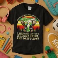 Cool Elephant Smoking Weed Bong Marijuana Cannabis Stoner Kids T-Shirt thumb 3