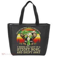 Cool Elephant Smoking Weed Bong Marijuana Cannabis Stoner Tote Bag thumb 0