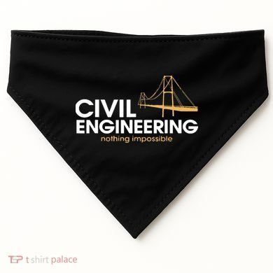 Civil Engineer Shirts Truss Structural Engineering Idea USA-Made Doggie Bandana