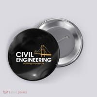 Civil Engineer Shirts Truss Structural Engineering Idea Button thumb 0