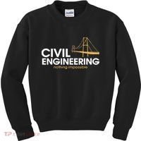 Civil Engineer Shirts Truss Structural Engineering Idea Kids Sweatshirt thumb 0