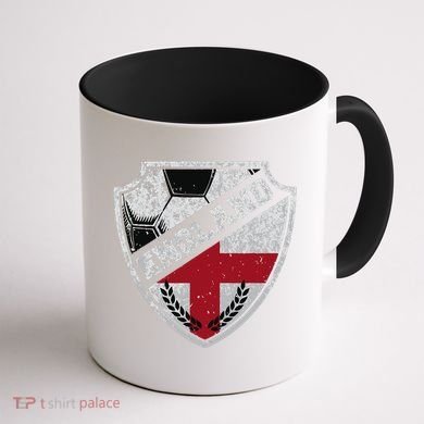 Cool England Soccer Shield Coffee Mug back