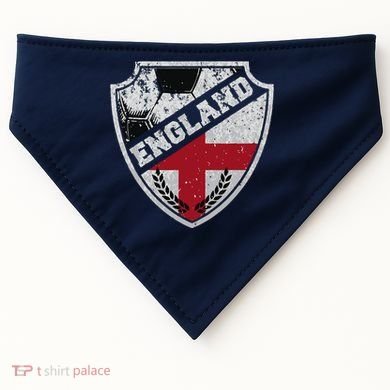 Cool England Soccer Shield USA-Made Doggie Bandana