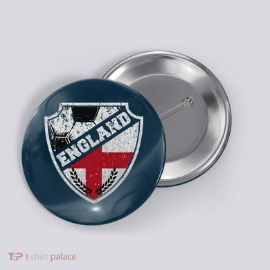 Cool England Soccer Shield Button