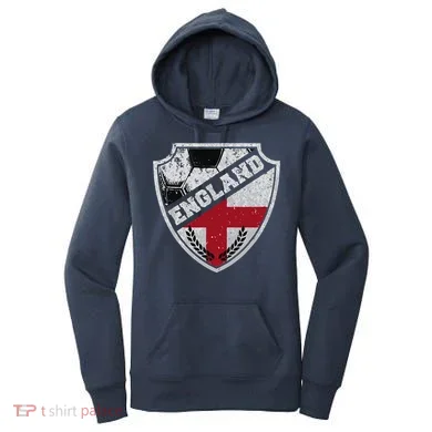 Cool England Soccer Shield Women's Hoodie