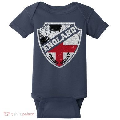 Cool England Soccer Shield Baby Bodysuit