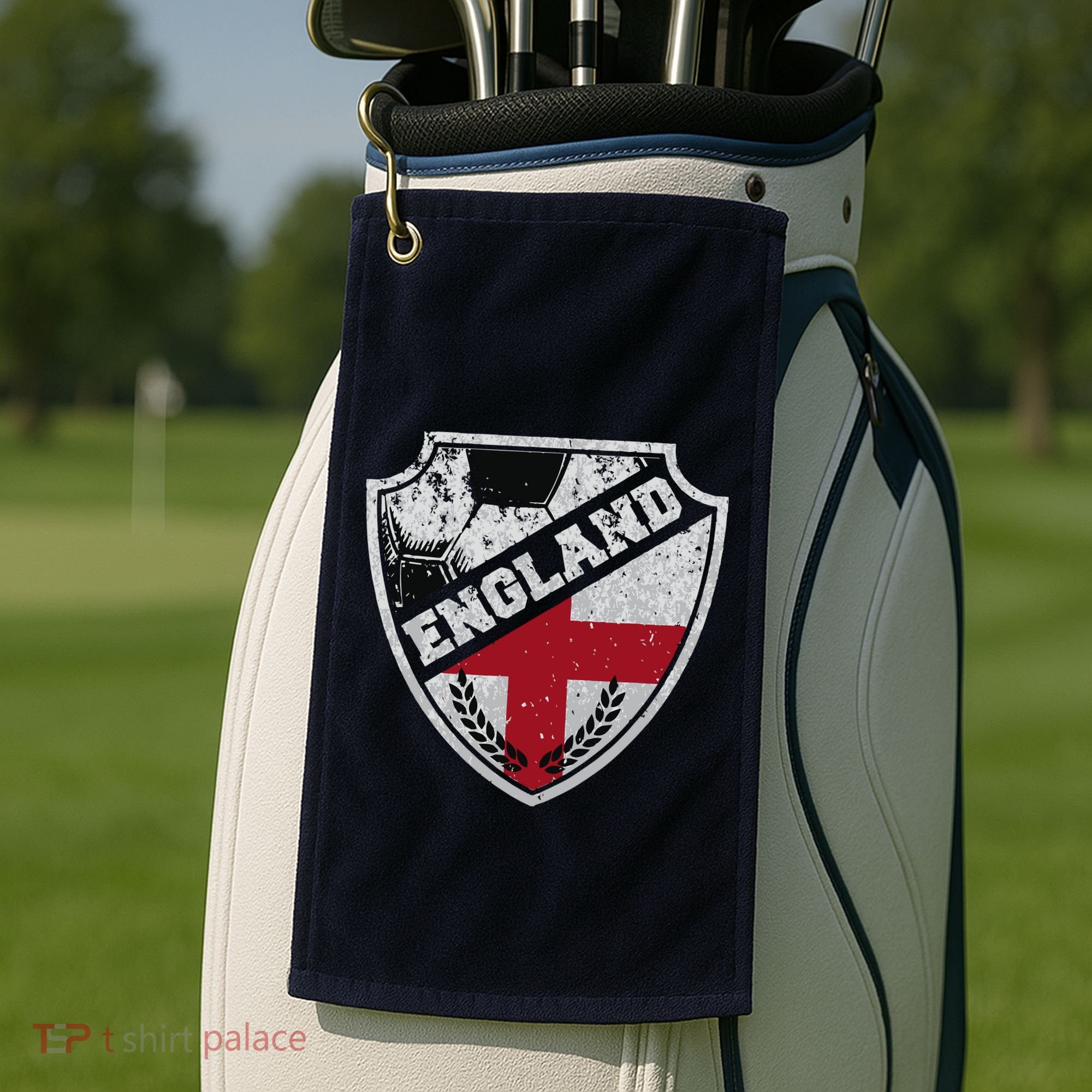 Cool England Soccer Shield Golf Towel