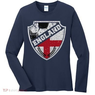 Cool England Soccer Shield Women's Long Sleeve Shirt