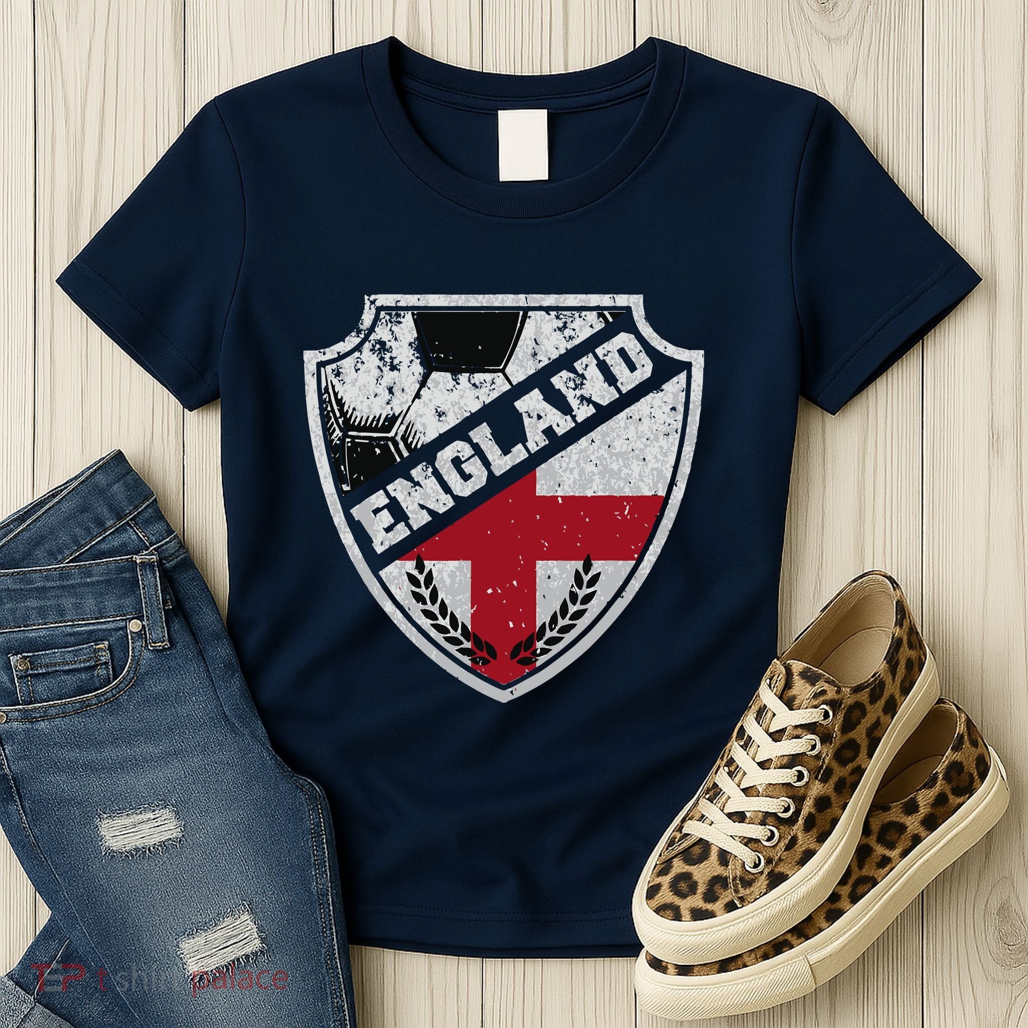Cool England Soccer Shield Women's T-Shirt