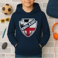 Cool England Soccer Shield Kids Hoodie thumb 2