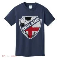 Cool England Soccer Shield Kids T-Shirt thumb 0