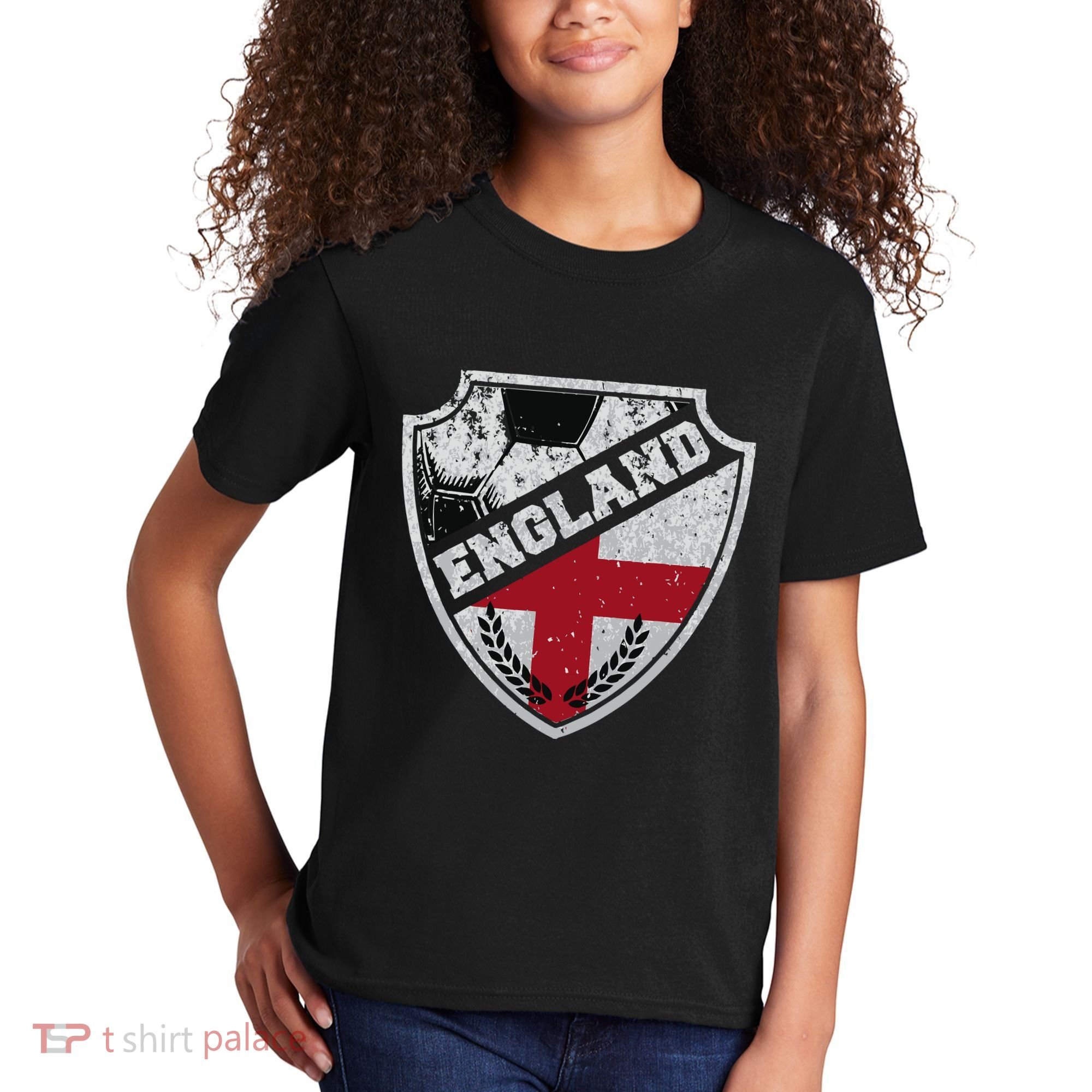 Cool England Soccer Shield Kids T-Shirt