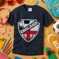 Cool England Soccer Shield Kids T-Shirt thumb 3