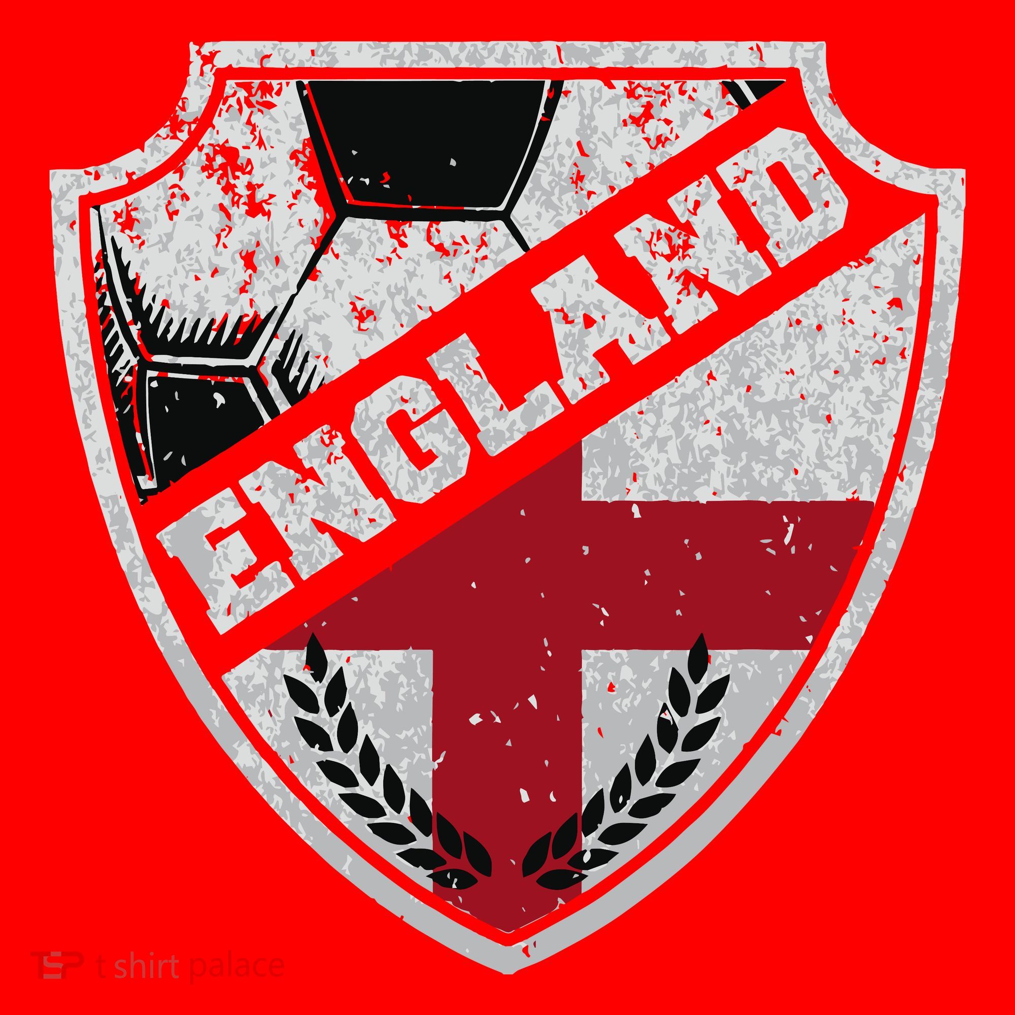 Cool England Soccer Shield Santa Hat