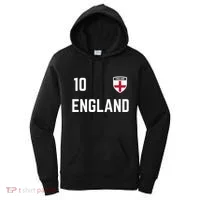 Cool England Soccer Jersey 10 Women's Hoodie thumb 0
