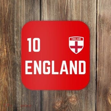 Cool England Soccer Jersey 10 Coaster