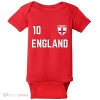 Cool England Soccer Jersey 10 Baby Bodysuit thumb 0