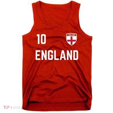 Cool England Soccer Jersey 10 Tank Top