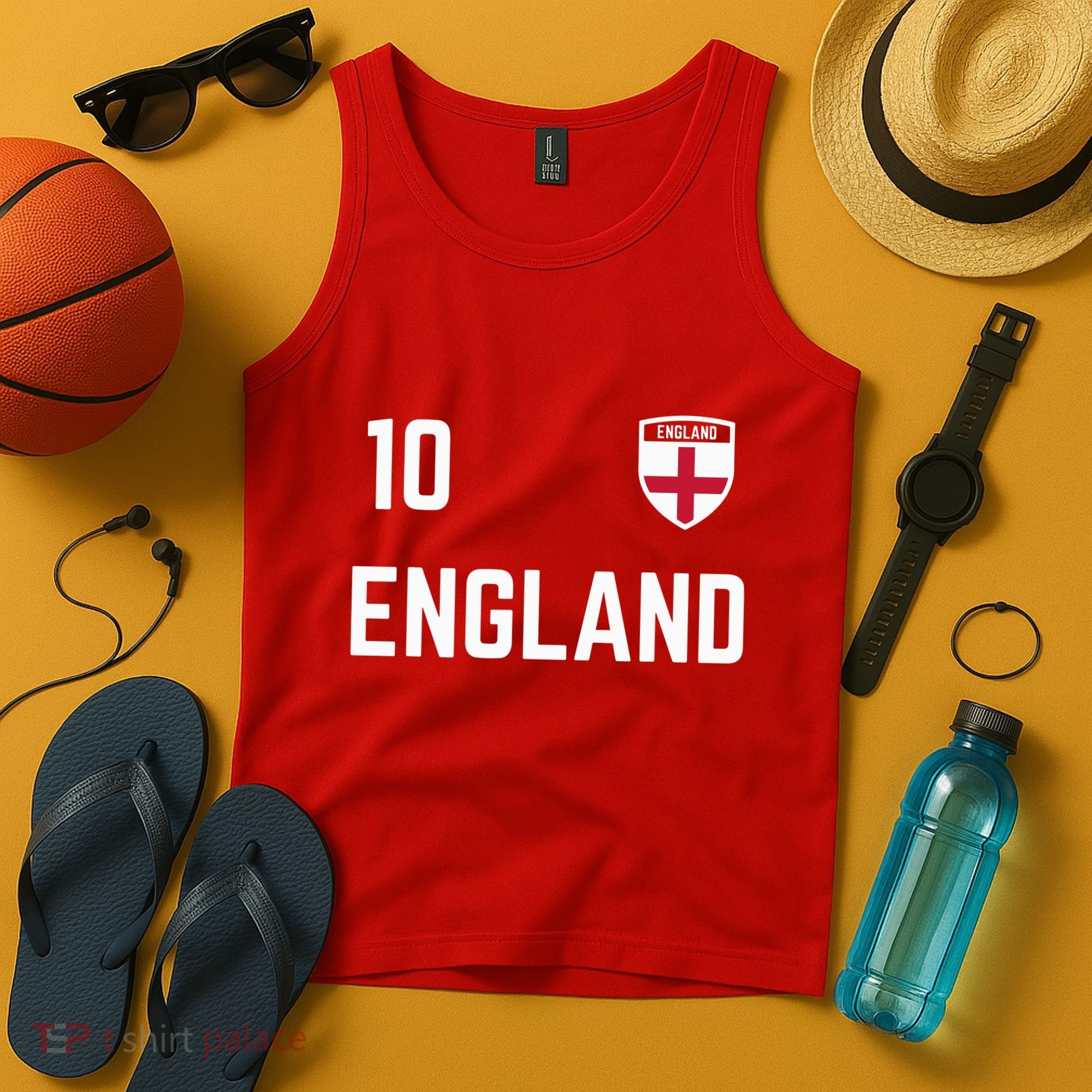 Cool England Soccer Jersey 10 Tank Top