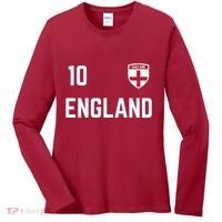 Cool England Soccer Jersey 10 Women's Long Sleeve Shirt thumb 0